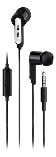 Auriculares Philips Intra Headset She1405 Bk, color negro