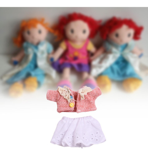 Abrigo Para Muñecas Y Traje De Falda Corta, Disfraz De Ropa
