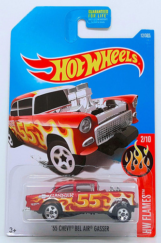 Hot Wheels # 02/10 - '55 Chevy Bel Air Gasser - 1/64 - Dtx80