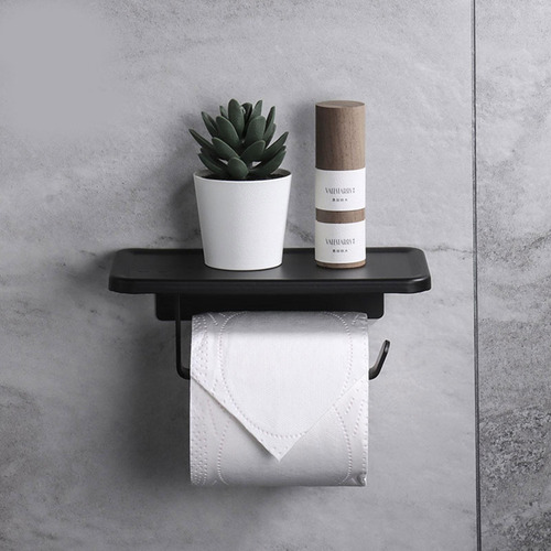 Soporte De Papel Higiénico Con Estante Portarrollos De Papel