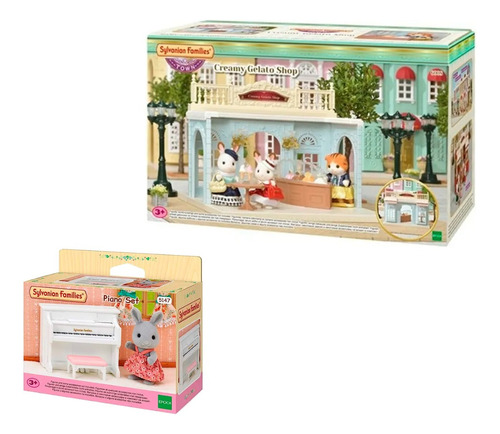 Muñeca Sylvanian Familie Accesorio Heladería + Piano Febo