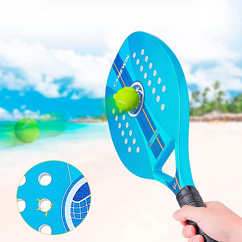 Raquete Beach Tennis Camewin 50% Carbono 50% Fibra Vidro Cor Azul