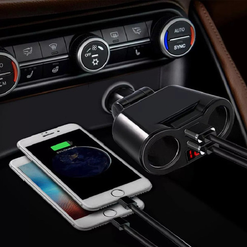 A Cargador Doble Usb De 2 Vías Para Encendedor De Coche.