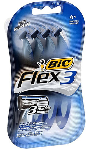 Bic Flex 3 - Afeitadora Desechable Para Hombre (4 Unidad