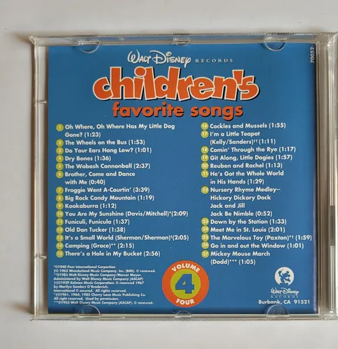 Children's Favorite Songs - Vol. 4 - Cd | Parcelamento sem juros