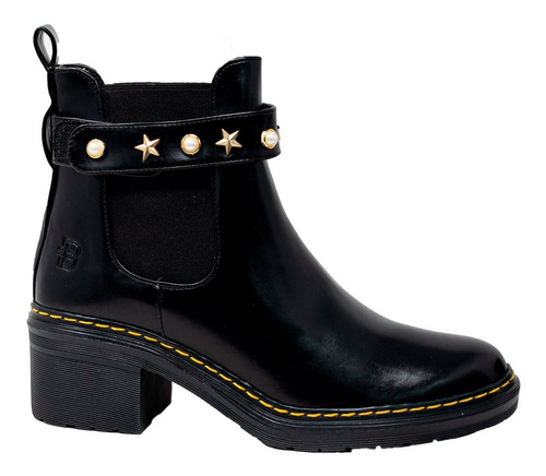 Bota Botin Belinda Peregrin Negro Estoperon Nyny Vegana