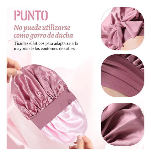Gorro De Seda Para Dormir Gorro Dormir Para Mujer Rosa