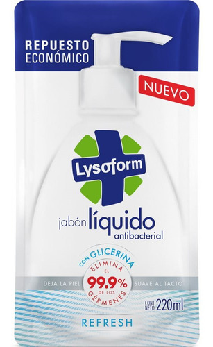 Jabon Liquido Lysoform Repuesto Refresh 220 Ml