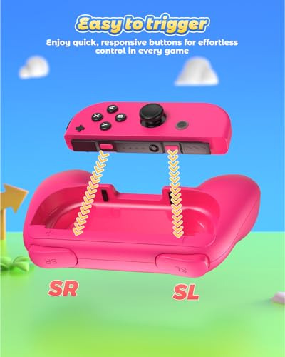 Fyoung Hand Grips Para Switch Joy-con - Pack De 2 Verde/rosa