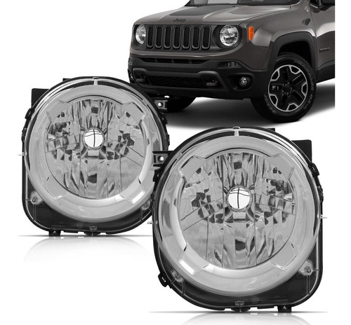 Óptica Jeep Renegade 2015 2016 2017 18 19 Electrica Sin Led