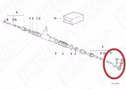 Terminal Direcao Esquerdo Bmw 318i 1.9 Compact 1994-1995