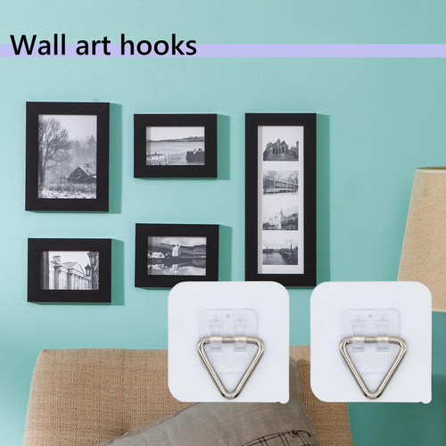Colgadores De Placas Para Pared, Adhesivo Invisible, Soporte