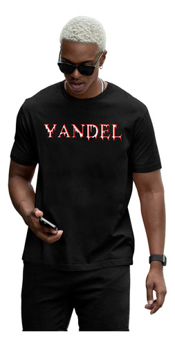 Yandel Camiseta Estampada Tour Color Negro Quien Contra Mi