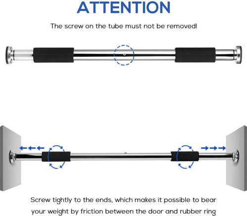 Imagen 4 de 6 de Barra De Dominadas Para Puerta Y Pared Chin Up Pull Up