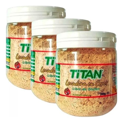 Combo X3 - Levadura Natural En Copos Titan 200g // Sin Tacc