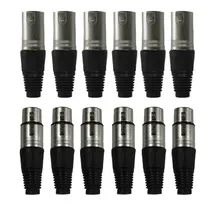 Comprar Paquete De Conectores 6 Canon Xlr Macho Y 6 Canon Xlr Hembra