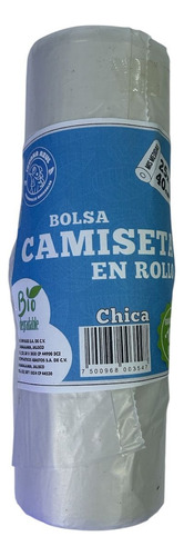 Bolsa Camiseta Rollo Chica Bio Ultra Rendidora Con 20 Rollos Blanco Chica Pieza Bulto