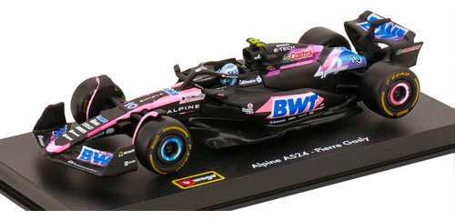 Miniatura F1 Alpine A524 2024 Gasly 1/43 Bburago Acrílico Cor Alpine A524 W/ Driver Gasly