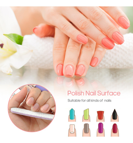 Kit Profesional De Limas Y Pulidores De Uñas De Grano 100/18