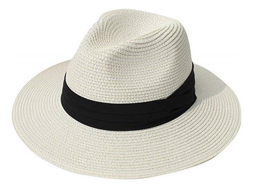 Sombrero De Paja Ancho En U Panama Roll Up Fedora 7885 [u]