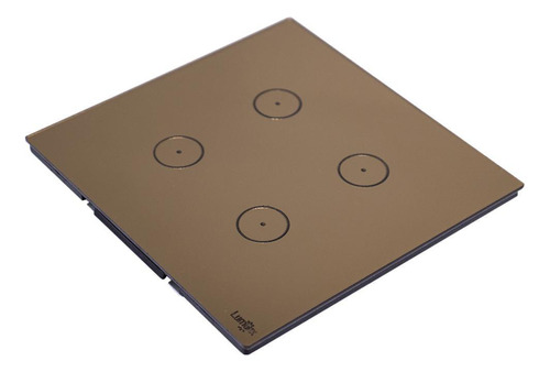 Interruptor Touch Tok Glass 4 Pads Wi-fi Bronze 4x4