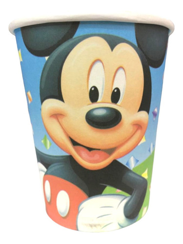 6 Vasos De 270 Ml Ideal Para Fiesta Con Tema Mickey Mouse