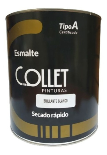 Pintura Esmalte Blanco Brillante 1/4 Galón Tipo A Collet