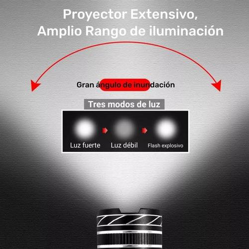 . Lámpara Led Recargable 6000 Lm Impermeable For Bicicleta