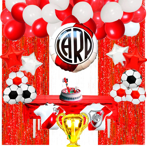 50 Art Pelota Futbol River Candy Bar Cumpleaños Globo Carp