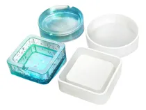 Comprar Moldes De Silicona Para Ceniceros Combo Cuadrado Y Circular