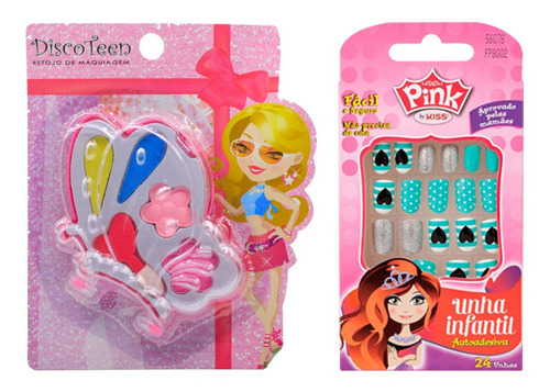 Imagem 5 de 9 de Kit Maquiagem Infantil Com Mochila Completo Bz135 + Brindes