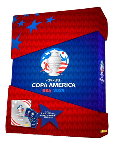Copa America 2024 - Premium Box Tapa Dura Plata + 50 Sobres