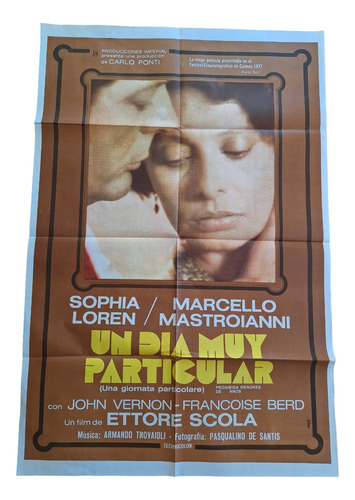 Poster Afiche Cine Original Un Día Muy Particular (marrón) *