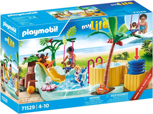 Playmobil Pileta Niños Jacuzzi +53pcs 4 Figuras 71529 Pileta Jacuzzi