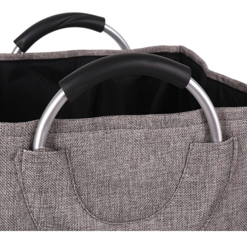 Imagen 5 de 5 de Cesta De Ropa Sucia Plegable Grande Mango De Metal Laundry