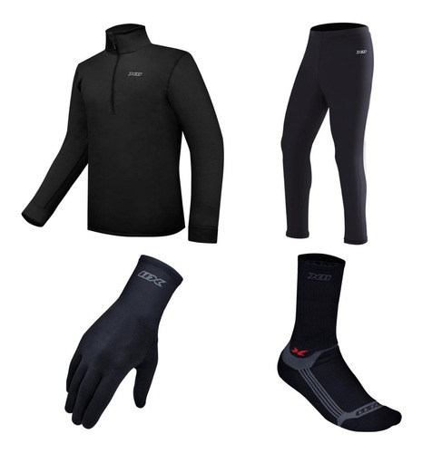 Kit X11   Térmico Blusa Climate 3 + Luva + Calça + Meia Moto