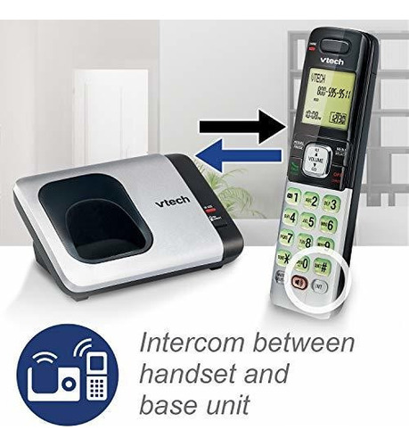 Teléfono Vtech Cs6719-2 Con Base Identificador De Llamadas Gris