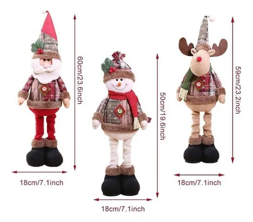 . Decoración Navidad Muñeco Reno Muñeco Nieve Pie