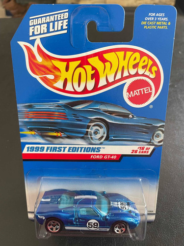 Hot Wheels Ford Gt-40 Del Año 1999, Primera Edición