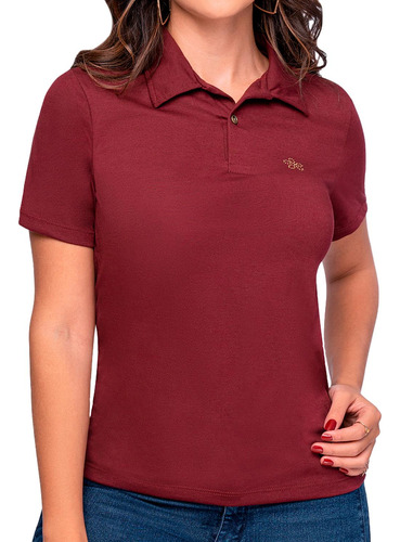 Blusa Polo Brenda Vino Para Mujer Croydon