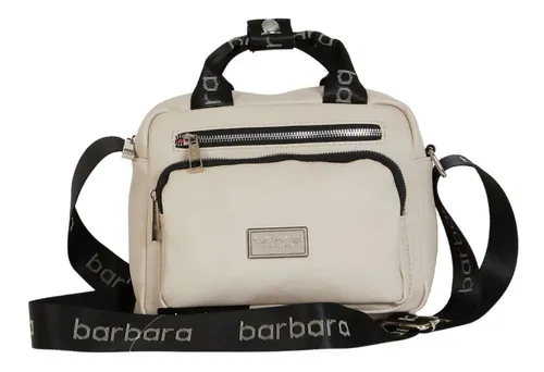 Cartera Barbara Bags Importada Mujer Manija Metalica