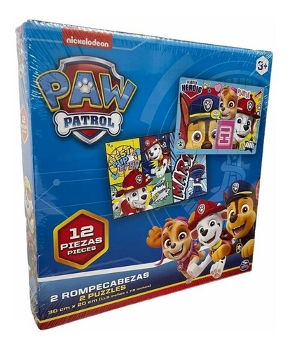 Paw Patrol 2 Puzzle Rompecabezas 12 Piezas Spin Master 1606