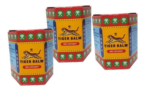 Pomada Del Tigre Rojo 30gr 3 Pack La Original Blakhelmet E