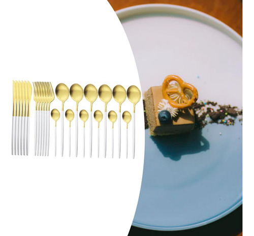 Juego De Cubiertos De Cocina Cuchillos Tenedor Dorado