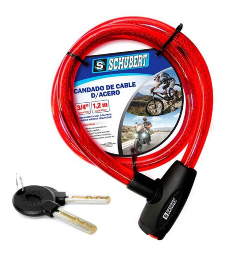 Cadena De Seguridad Para Moto 1.20m X 20mm Grosor - Schubert