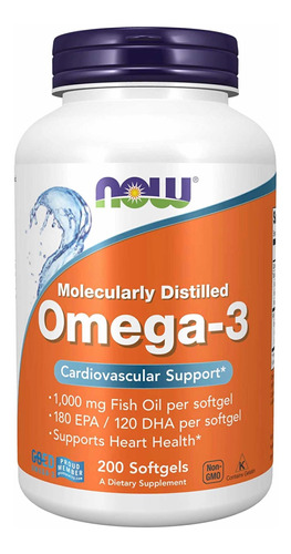 Omega 3 Now Foods 200 Softgel 2000mg Con Dha Y Epa