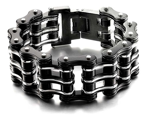 Bracelete Pulseira Masculina Aço Corrente Moto Grossa Pesada