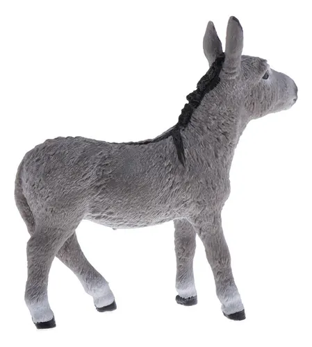 Plastic Wildlife Figurine Playset Toy Model For Gray Donkey