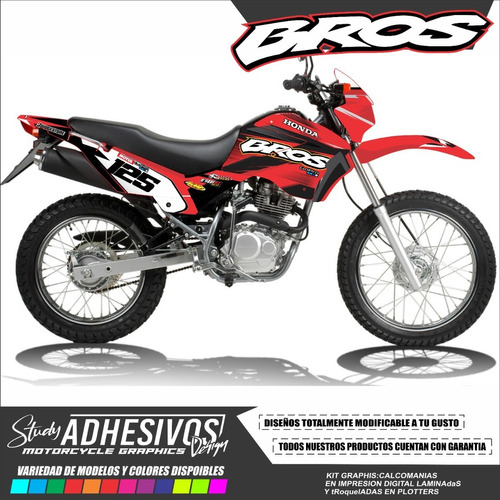 Calcomanias Honda Bros 125 Personalizadas Kit De Stickers