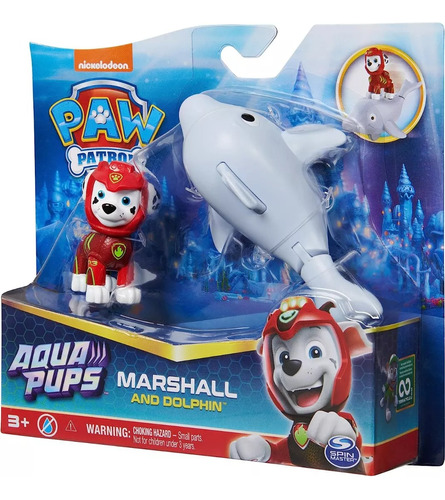 Set Paw Patrol Aqua Pups Con Figura Marina Sharif Express